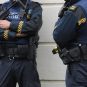 Armed Irish police officers on patrol