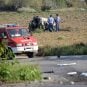Emergency personnel at the scene of the bombing that killed journalist Daphne Caruana Galizia