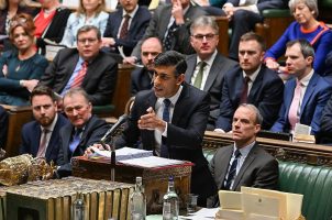 Rishi Sunak in a Parliamentary address