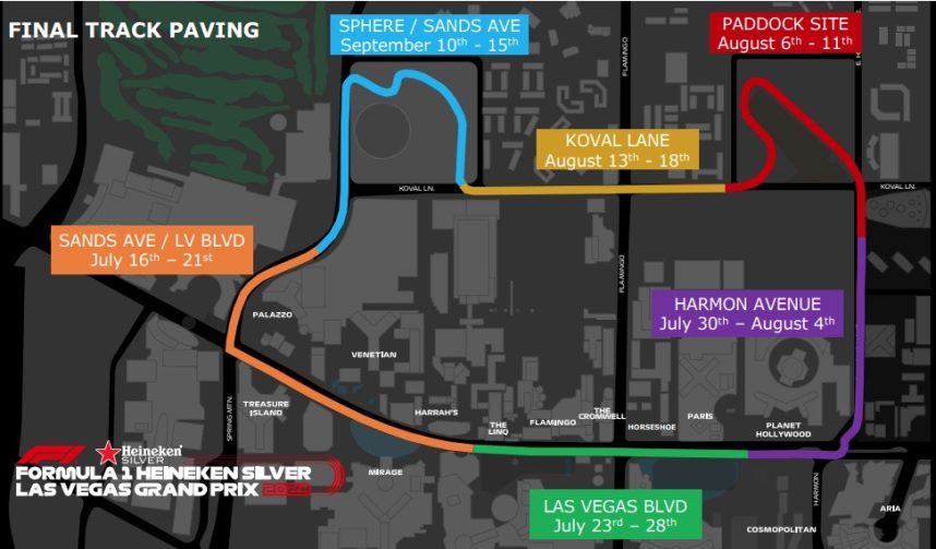 Formula 1 Begins Road Work for Las Vegas Grand Prix