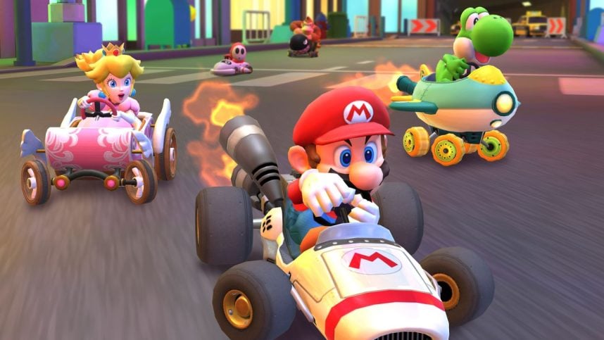 Gambar video game seluler Mario Kart Tour