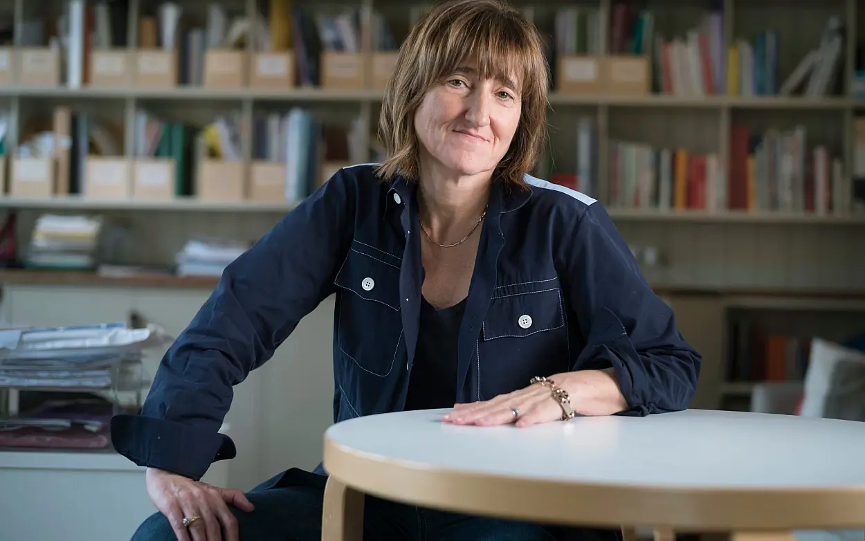 Baroness Beeban Kidron in a library