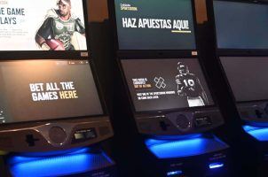 Caesars Sportsbook kiosks at Casino Metro in Puerto Rico