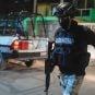 Mexican national police officers at work