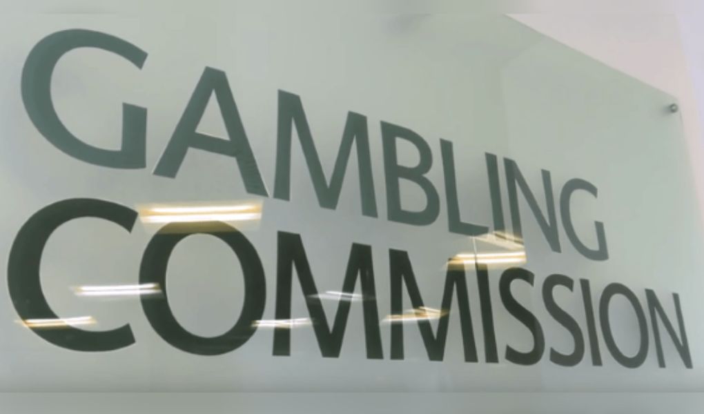 The UK Gambling Commission's sign inside its office