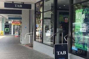 The entrance to a Tab NZ shop in New Zealand