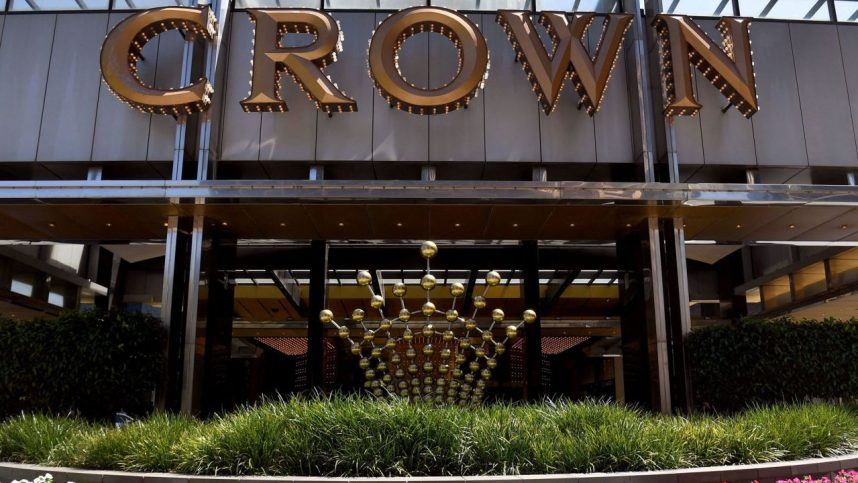 Bagian depan kasino Crown Resorts di Australia