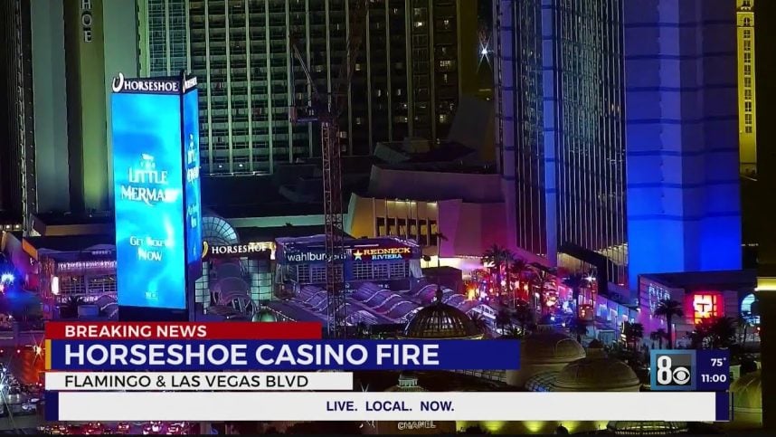 Fire at Horseshoe Las Vegas hotel