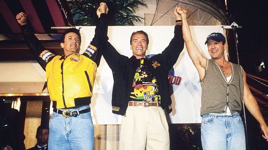 Bruce Willis, Arnold Schwarzenegger, and Sylvester Stallone 