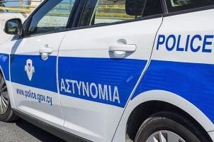 A Cypriot police car at a crime scene