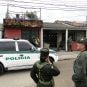 Colombian police officers on patrol