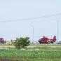 Emergency vehicles on the scene of a deadly crash in Canada