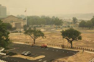 casino workers New Jersey Canadian wildfires