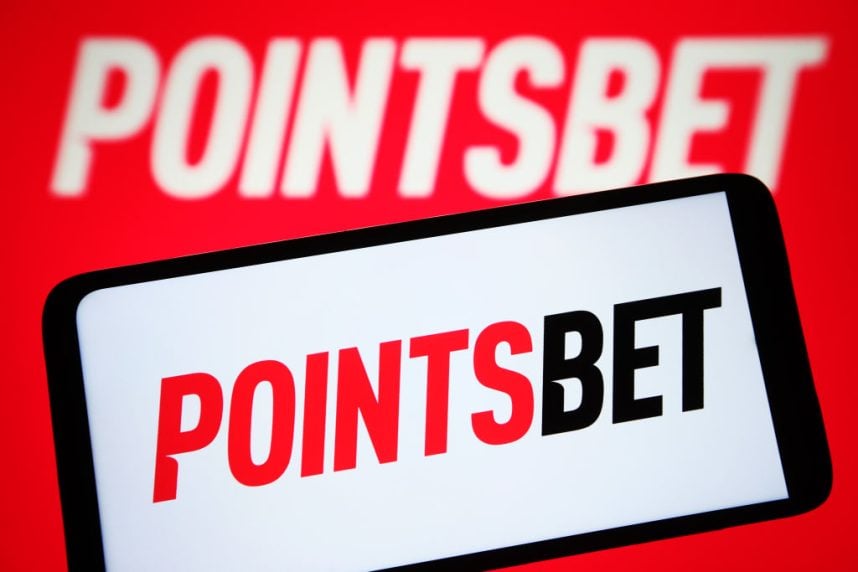 In this photo illustration, PointsBet logo is seen on a