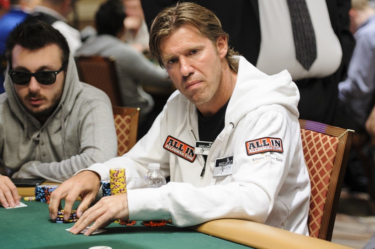 Poker player Layne Flack during a game