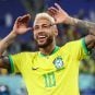 Soccer player Neymar acting up on the field