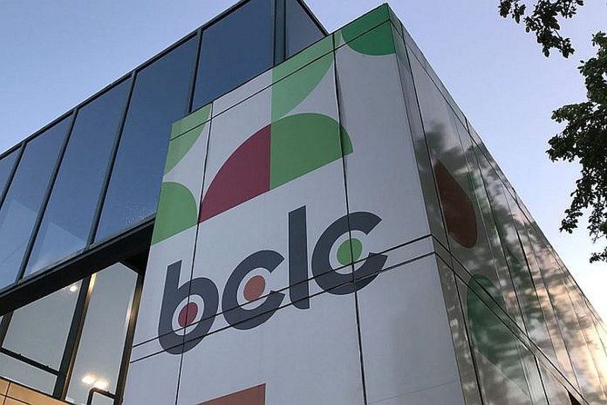 The BC Lottery Corporation logo on its offices