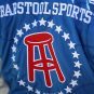 The Barstool Sports logo on a racing jacket