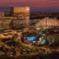 The Crown Perth casino resort complex at dusk
