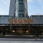 The Crown Resorts logo on the Crown Melbourne casino in Victoria