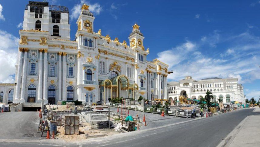 The Imperial Palace casino in Saipan under construction