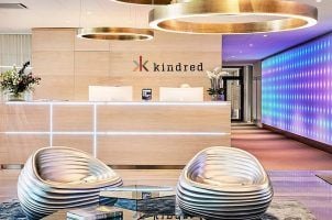 The lobby of Kindred's office in Stockholm