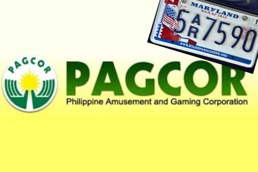 Pelat Lisensi Pemerintah Filipina PAGCOR Maryland