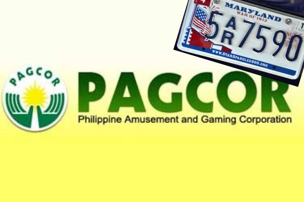 Philippines government PAGCOR Maryland license plate