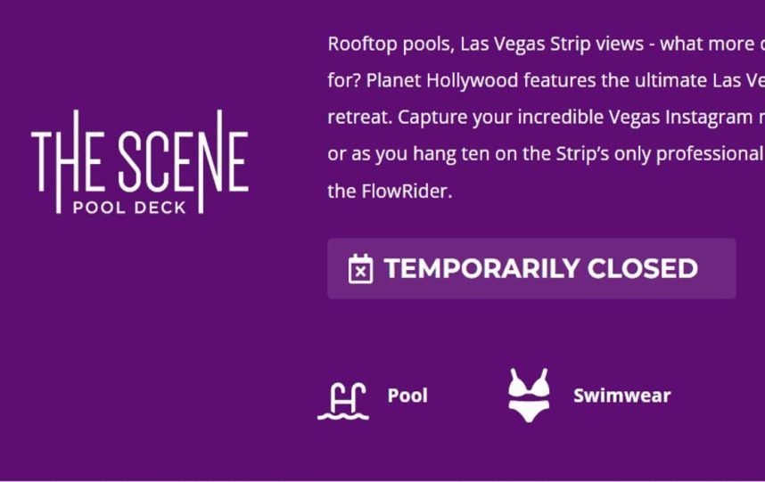 UPDATE: Planet Hollywood Pools Reopen After Las Vegas Health Department  Closure 