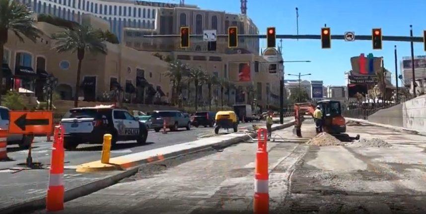 Road work in Las Vegas