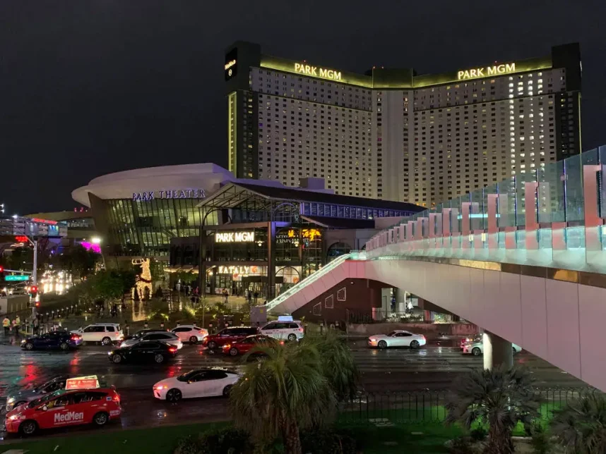 A pedestrian bridge