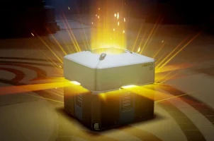 A loot box in the Overwatch video game