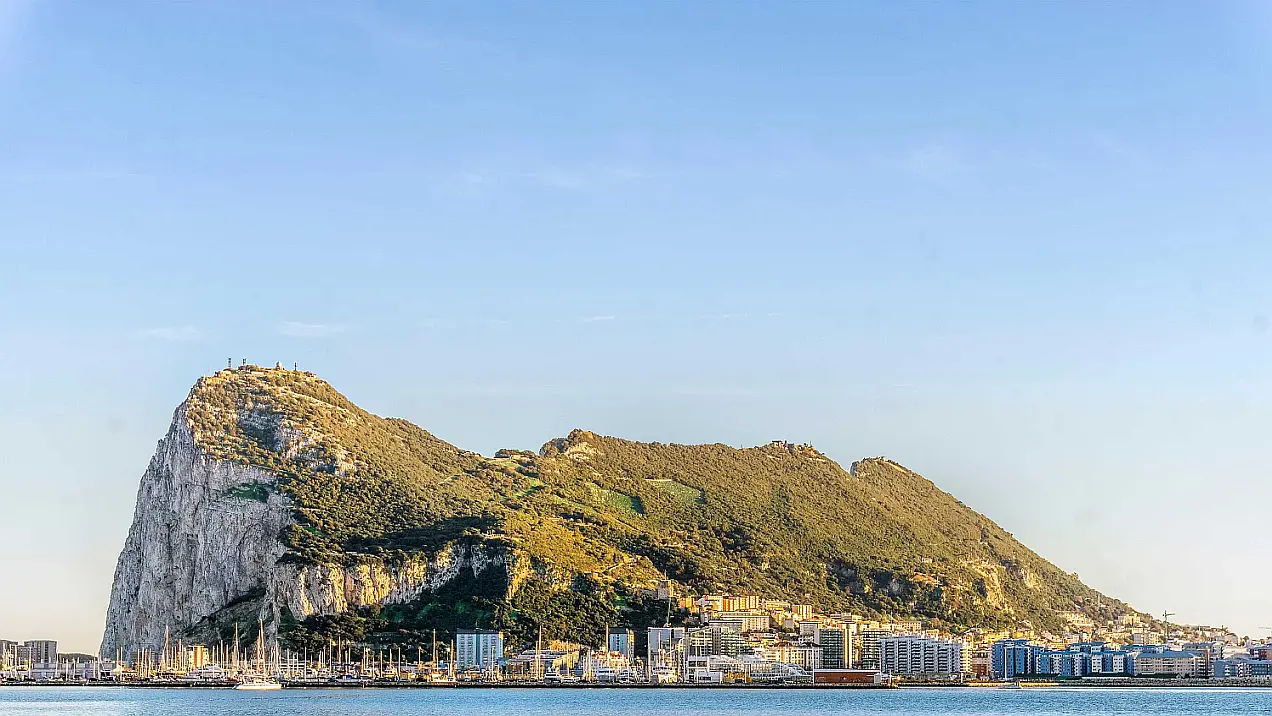 A view of Gibraltar from the ocean