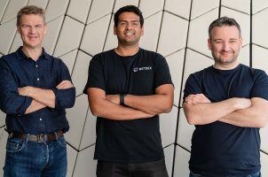 BetDEX co-founders Nigel Eccles, Varun Sudhakar and Stuart Tonner (left to right) in a PR photo