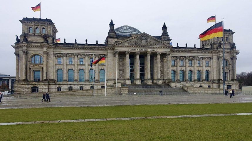 The Reichstag building in Berlin, home to the country's Parliament