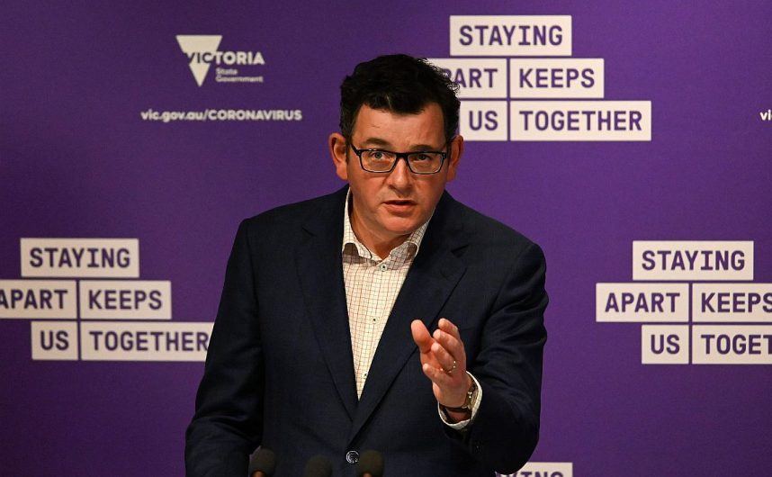 Victoria, Australia Premier Dan Andrews in a press conference