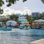 View of Bermuda waterfront with houses in the background