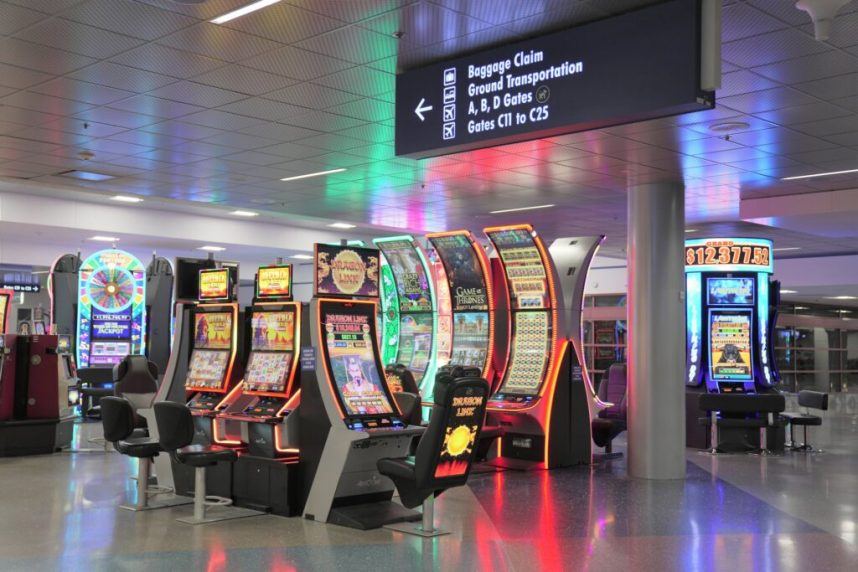 Slot machines at Harry Reid International Airport