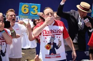 Joey Chestnut hot dog eating contest