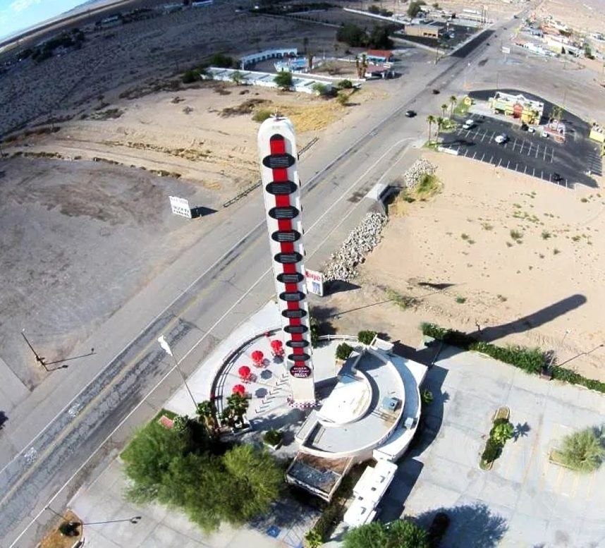 World's Tallest Thermometer, Baker, desert, Las Vegas, tourist attraction