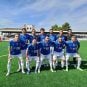 Members of the Spanish soccer team Huracán de Melilla pose for a team photo