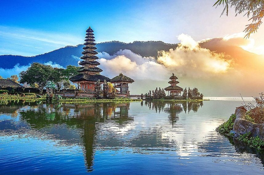 Ulun Danu Beratan Temple in Bali, Indonesia