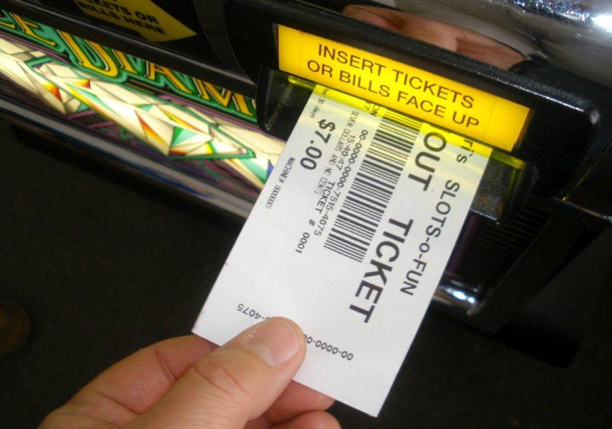 "Ticket in, ticket out" (TITO) machines