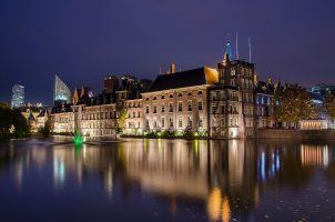 Parliament across the water at the Hague, Netherlands