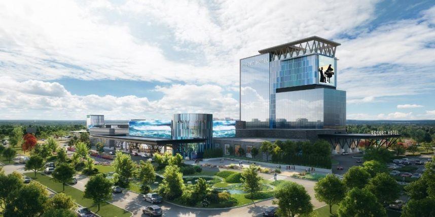 An artist's rendering of the proposed Richmond Grand Resort &amp; Casino. 