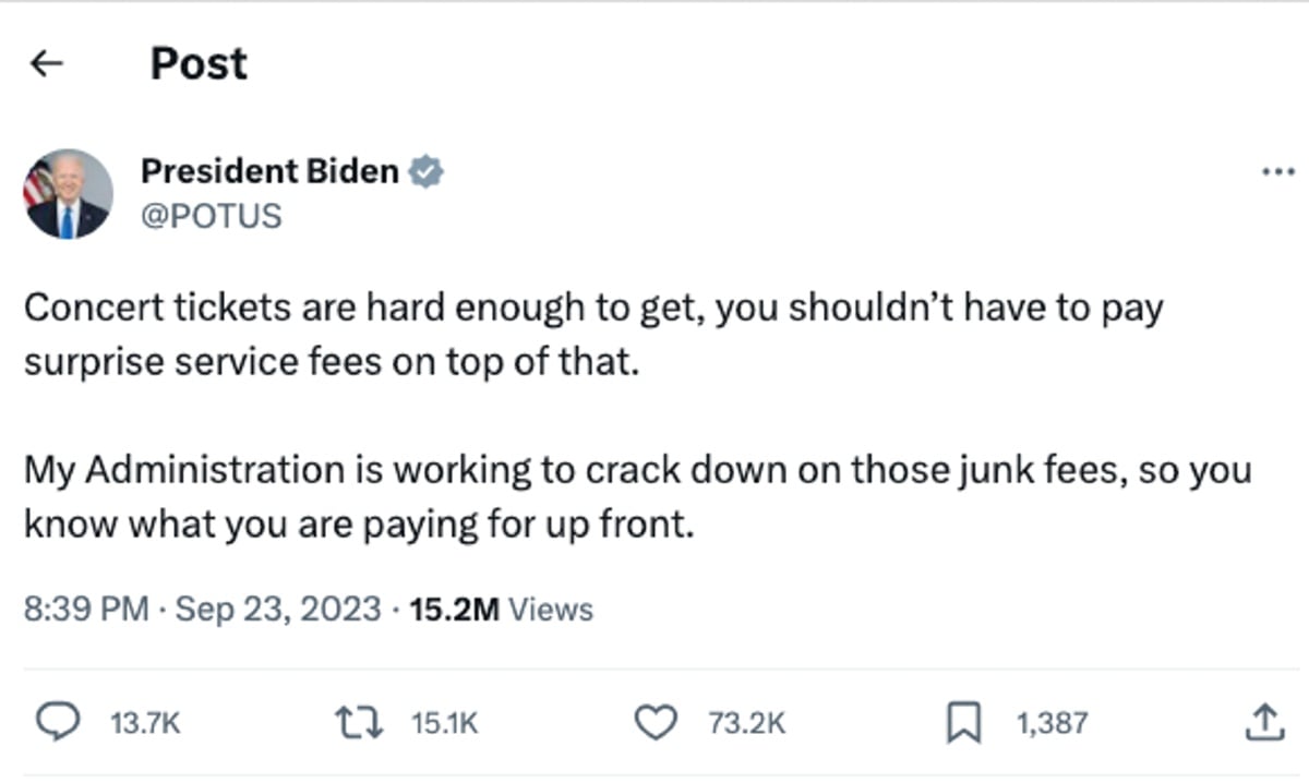 Joe Biden junk resort fees Las Vegas casino
