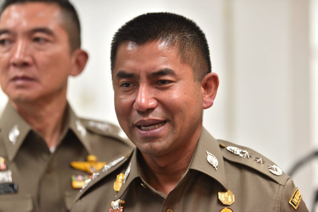 Thai Deputy Police Chief Surachate Hakparn in a press conference