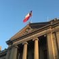The Chilean flag flies on the country's Supreme Court