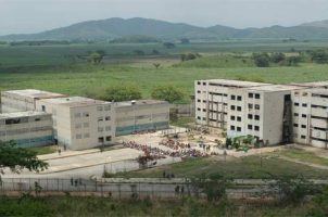 The Tocorón prison in Venezuela as seen from a nearby hill