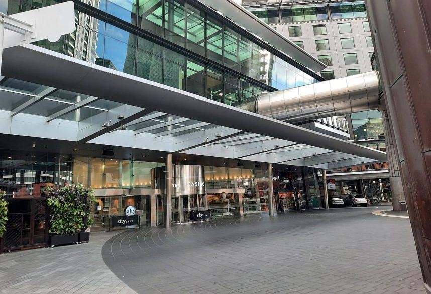 The entrance to the SkyCity Auckland casino property in New Zealand